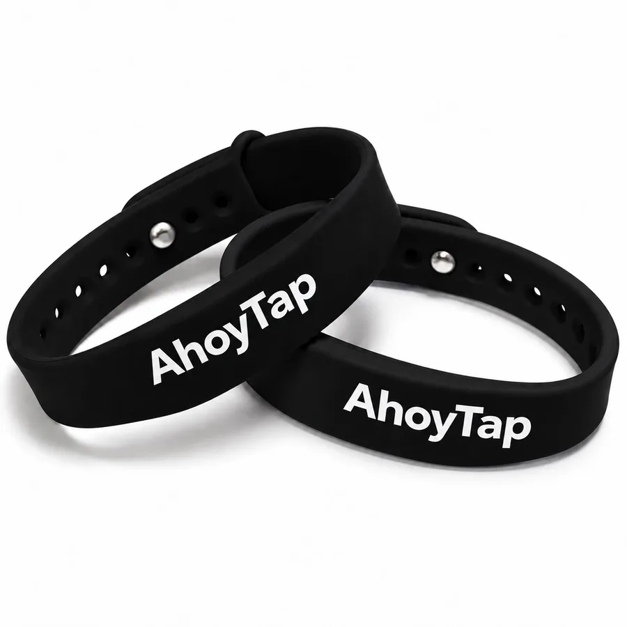 Ahoy Band · black silicone NFC wristband